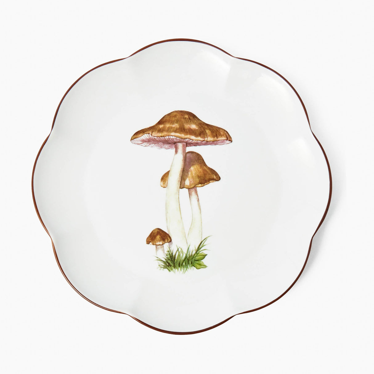 Scalloped Mushroom Dinner Plates (Set of 4)