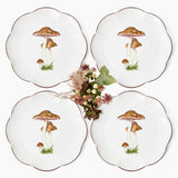 Scalloped Mushroom Dinner Plates (Set of 4)