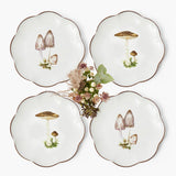 Scalloped Mushroom Starter Plates (Set of 4)