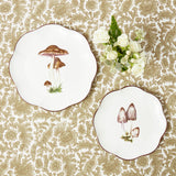 Scalloped Mushroom Dinner & Starter Plates (Set of 8)