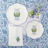 Scalloped Blue Easter Egg Starter Plates (Set of 4)