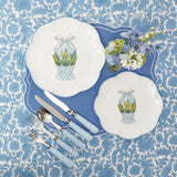 Scalloped Blue Easter Egg Starter Plates (Set of 4)