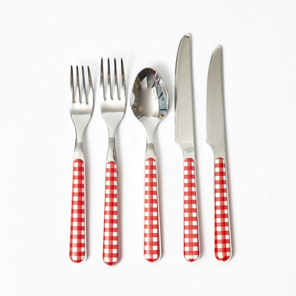 Red Gingham Cutlery (5 Piece)