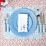 Blue Basketweave Dinner & Starter Plates (Set of 8)