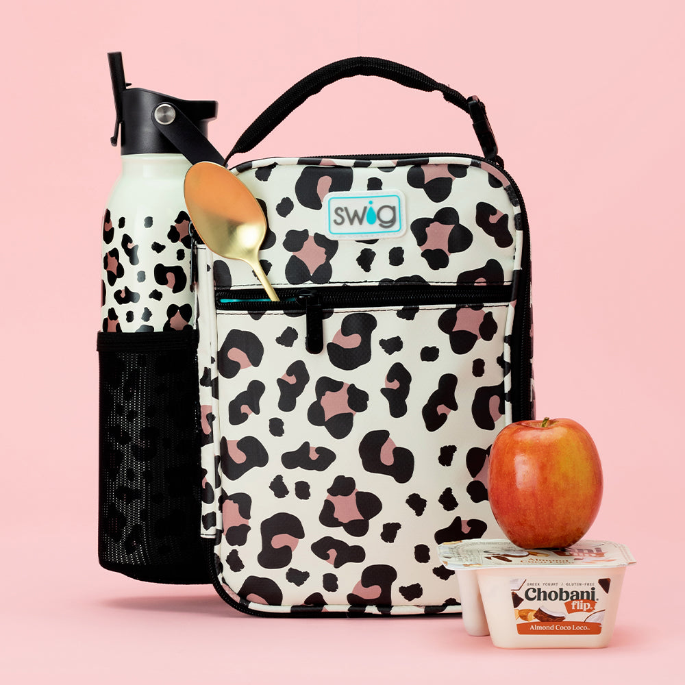 Bolsa para almuerzo Boxxi de lujo con estampado de leopardo