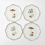 Scalloped Mushroom Starter Plates (Set of 4)