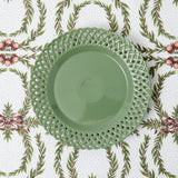 Sage Basketweave Dinner Plates (Set of 4)