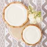 Geometric Bamboo Dinner Plate (Set of 4)