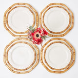 Geometric Bamboo Dinner & Starter Plates (Set of 8)