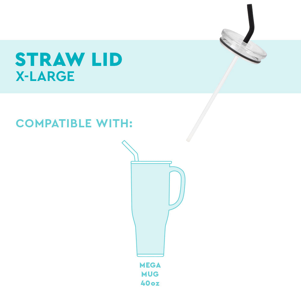 Black X-Large Straw Lid