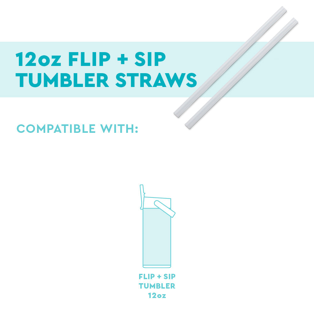 Replacement Straws 2-Pack (12oz Flip + Sip Tumbler)