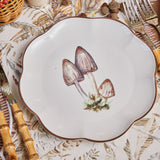 Scalloped Mushroom Dinner & Starter Plates (Set of 8)