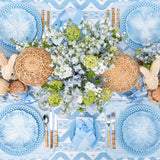 Blue Basketweave Dinner Plates (Set of 4)