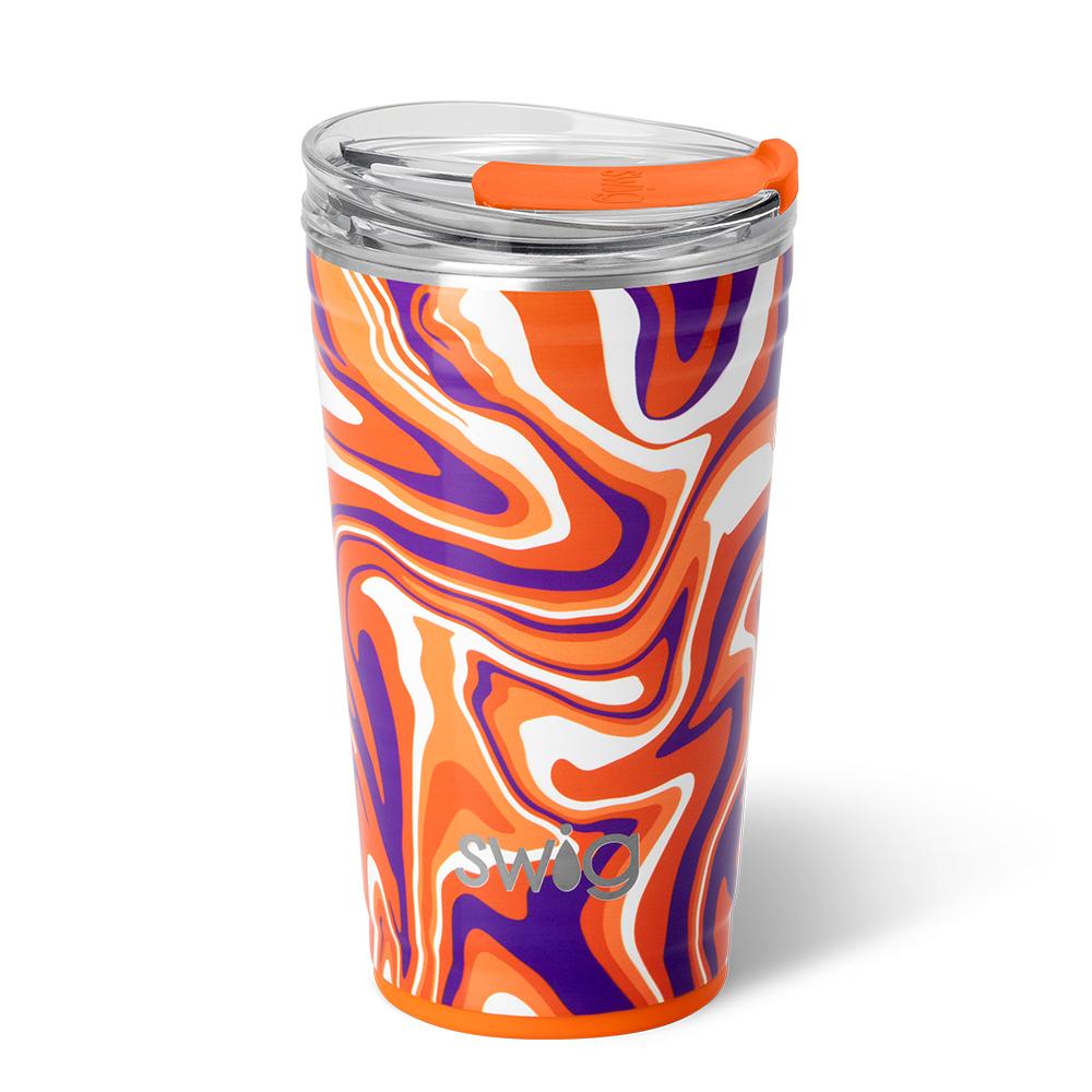 Vaso para fiesta Fanzone naranja y morado (24 oz)