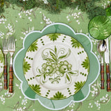 Seville Green Gardênia Dinner & Starter Plates (Set of 8)