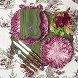 Serena Aubergine Cabbage Dinner & Starter Plates (Set of 8)