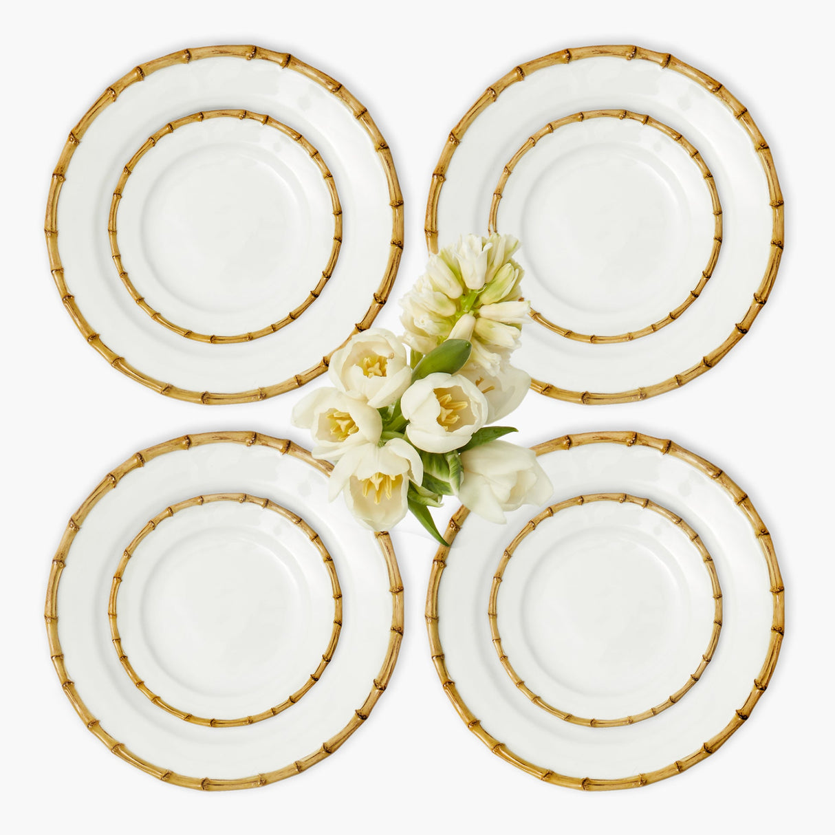 Nancy Bamboo Dinner & Starter Plates (Set of 8)