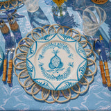 Blue Melograno Dinner & Starter Plates (Set of 8)