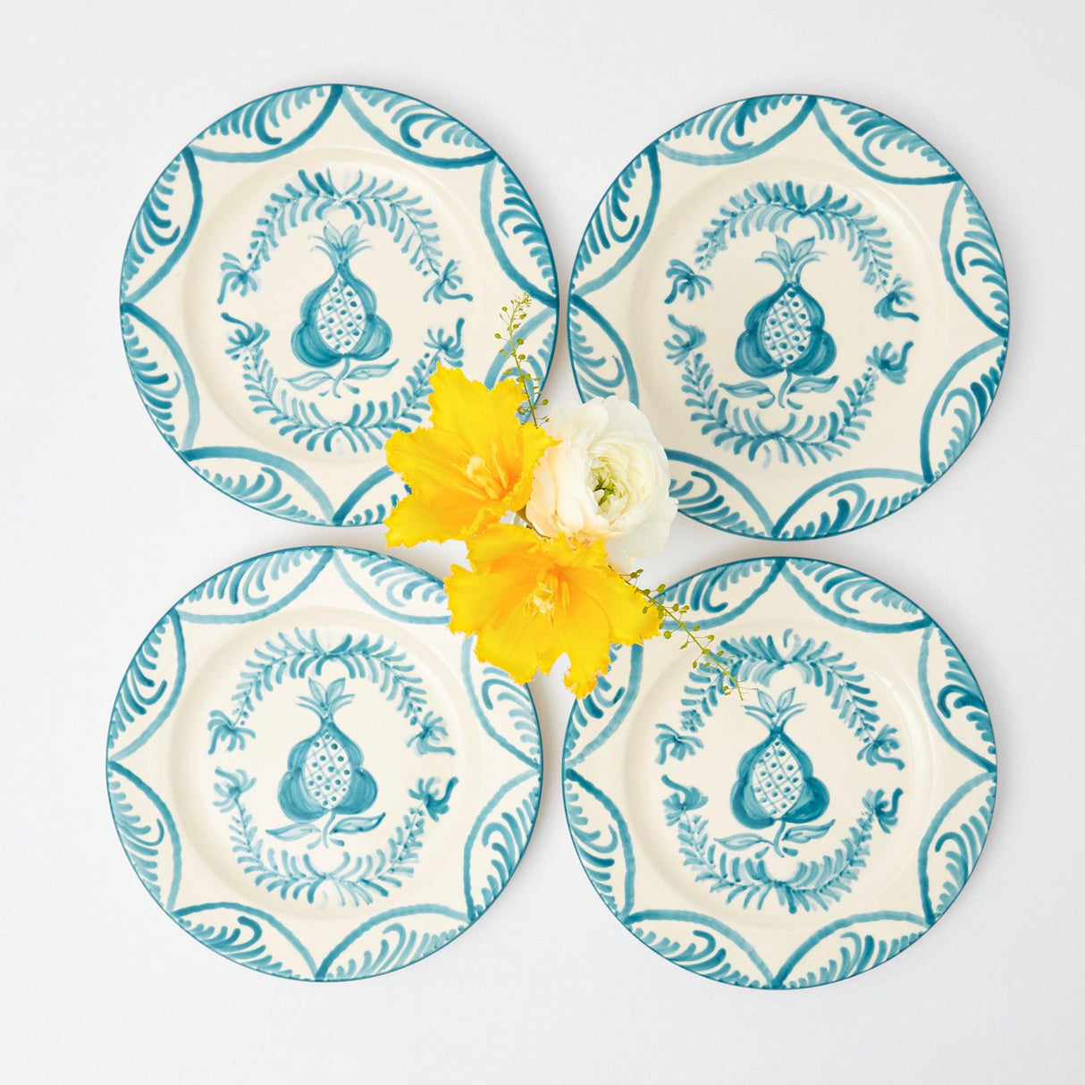 Blue Melograno Starter Plates (Set of 4)