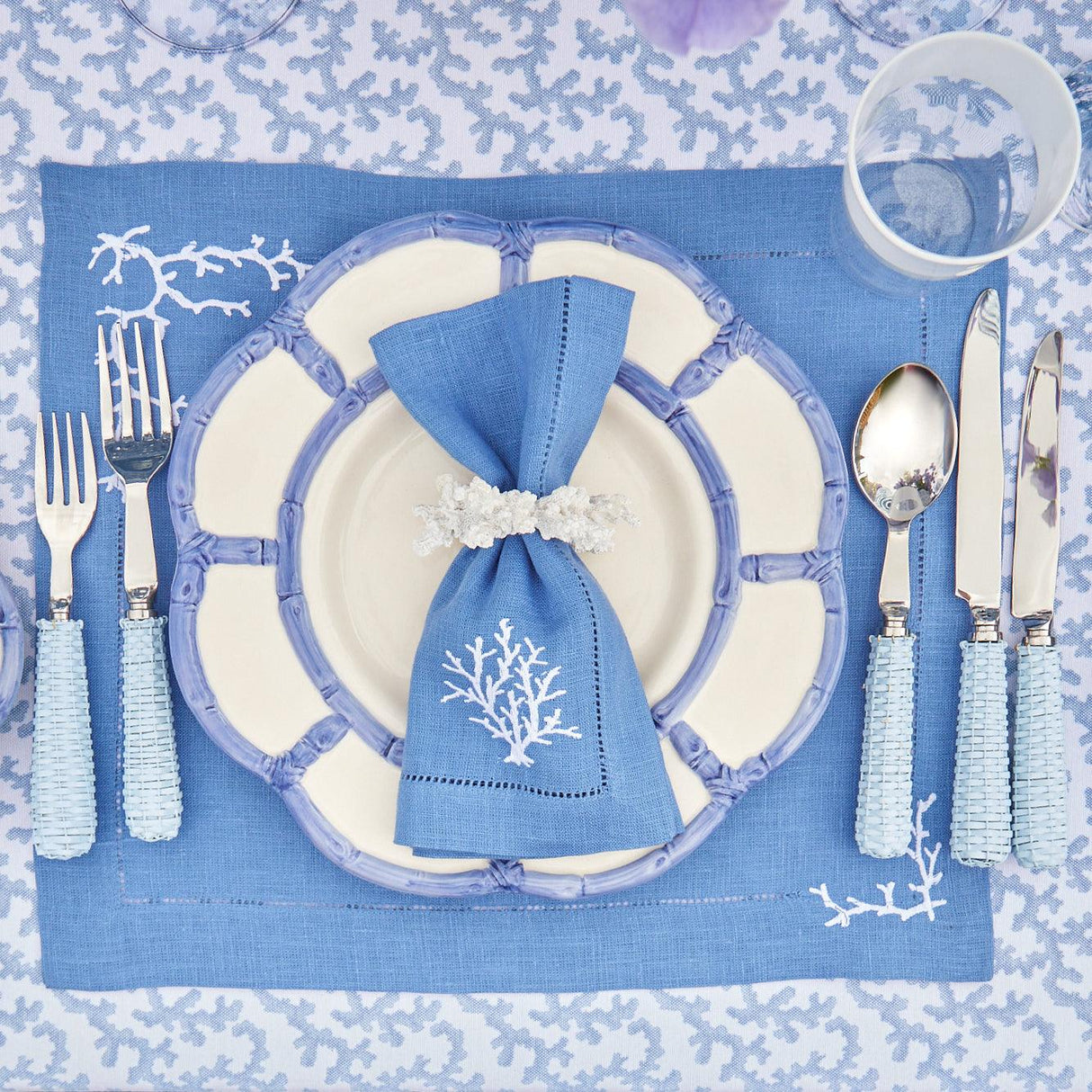 Blue Rattan Cutlery (5 Piece)