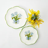 Blue Tulip Dinner & Starter Plates (Set of 8)