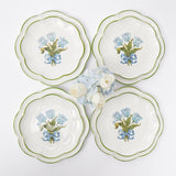 Blue Tulip Dinner & Starter Plates (Set of 8)