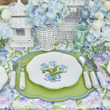 Blue Tulip Dinner & Starter Plates (Set of 8)