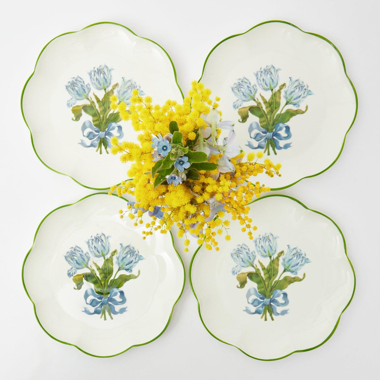 Blue Tulip Starter Plates (Set of 4)