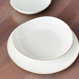 Camille Bone China Dinnerware Set - White/Pistachio