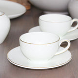 Camille Bone China Dinnerware Set - White/Pistachio