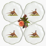 Scalloped Pheasant Dinner Plates (Set of 4)