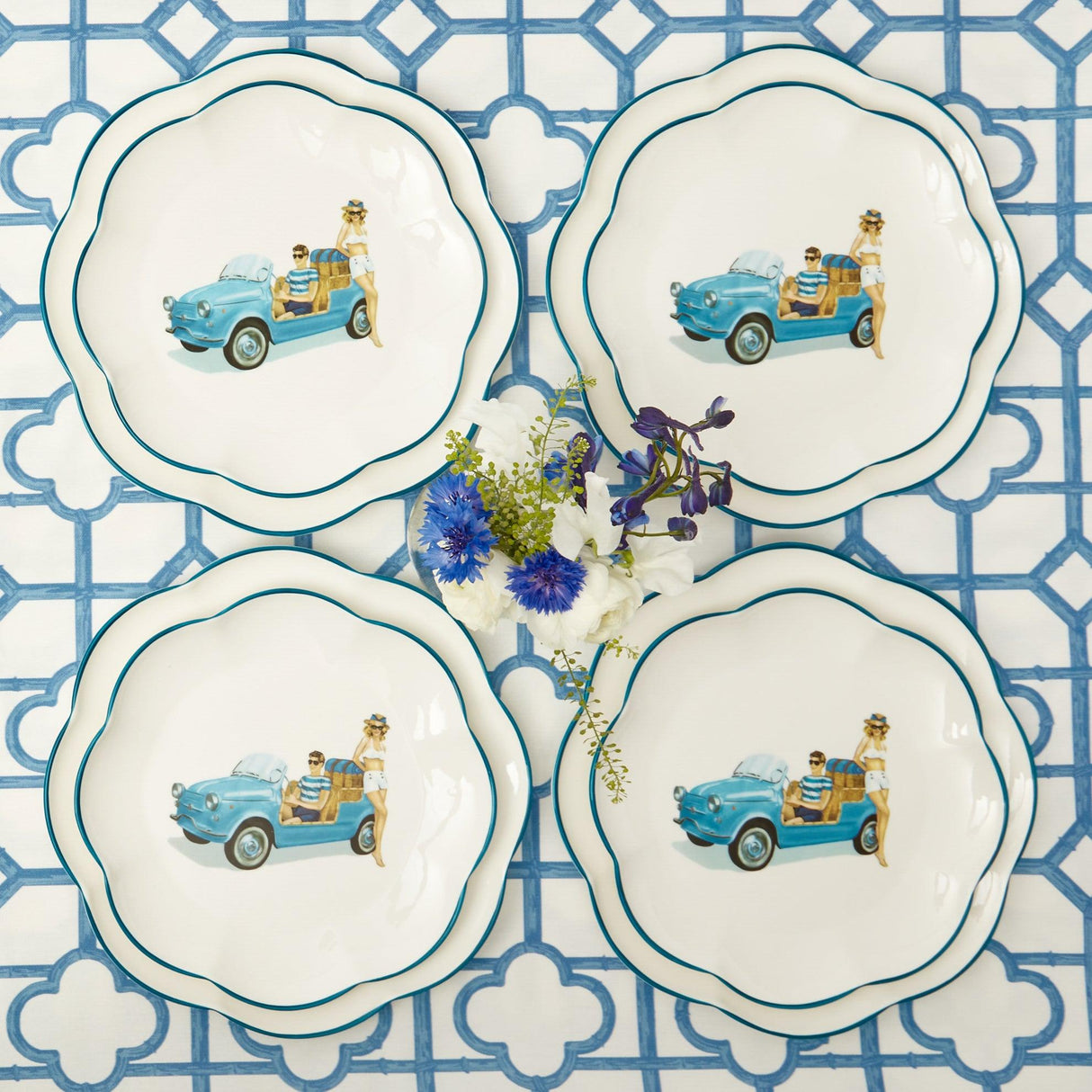 Fiat Jolly Dinner & Starter Plates (Set of 8)