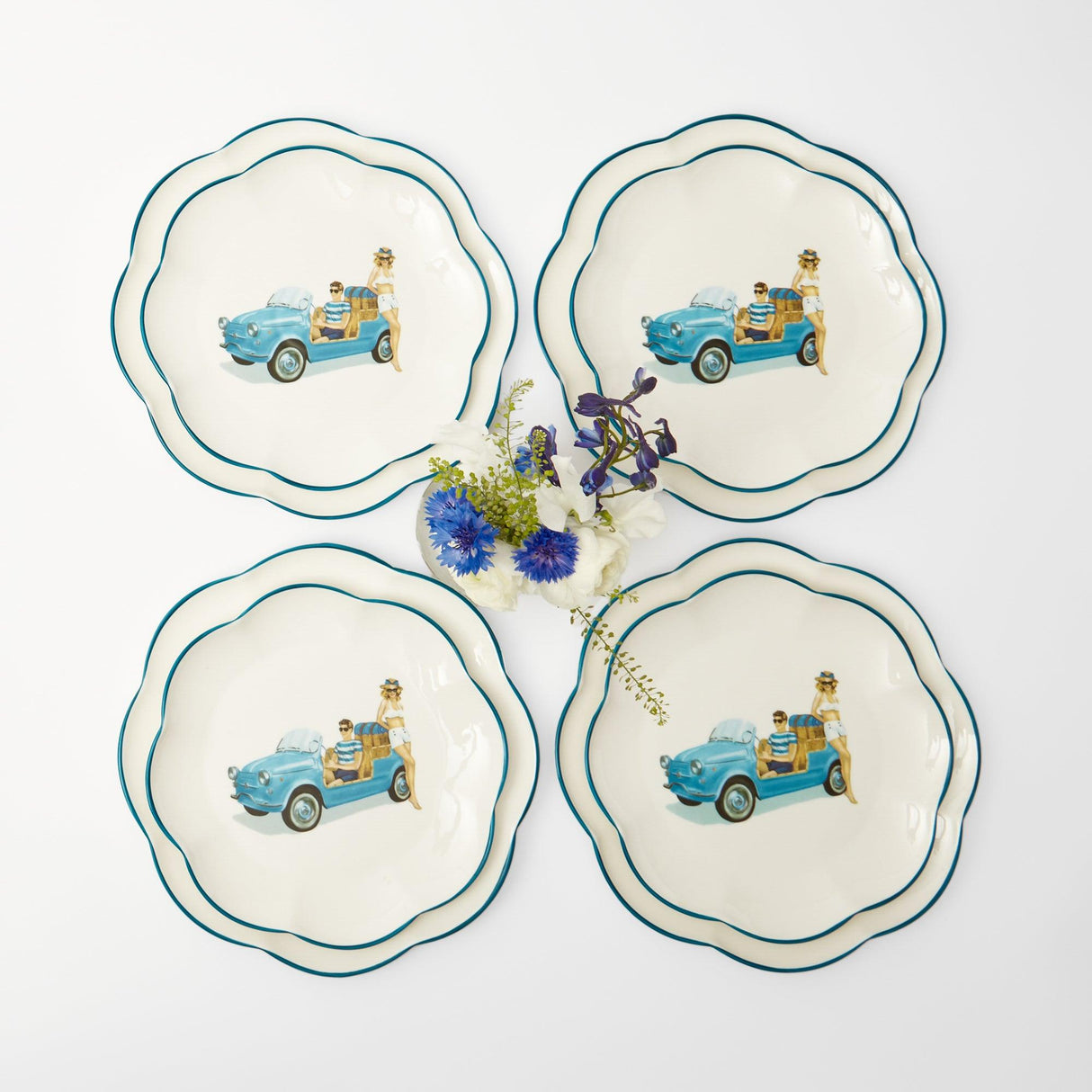 Fiat Jolly Dinner & Starter Plates (Set of 8)