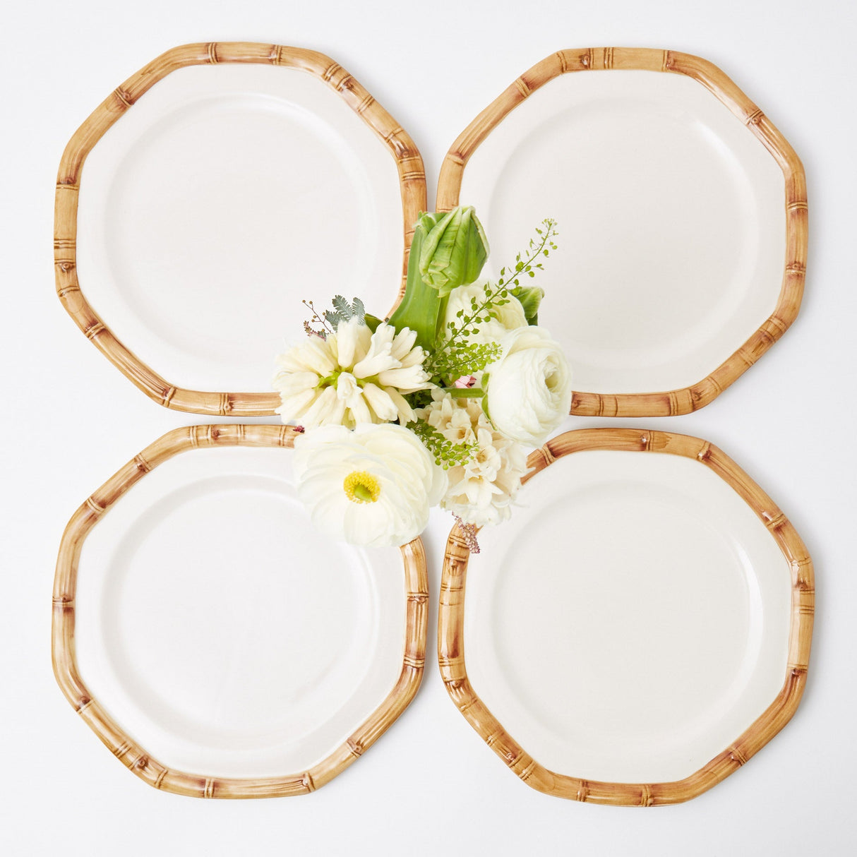 Geometric Bamboo Dinner Plate (Set of 4)