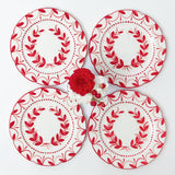 Elizabeth Red Garland Dinner Plates (Set of 4)