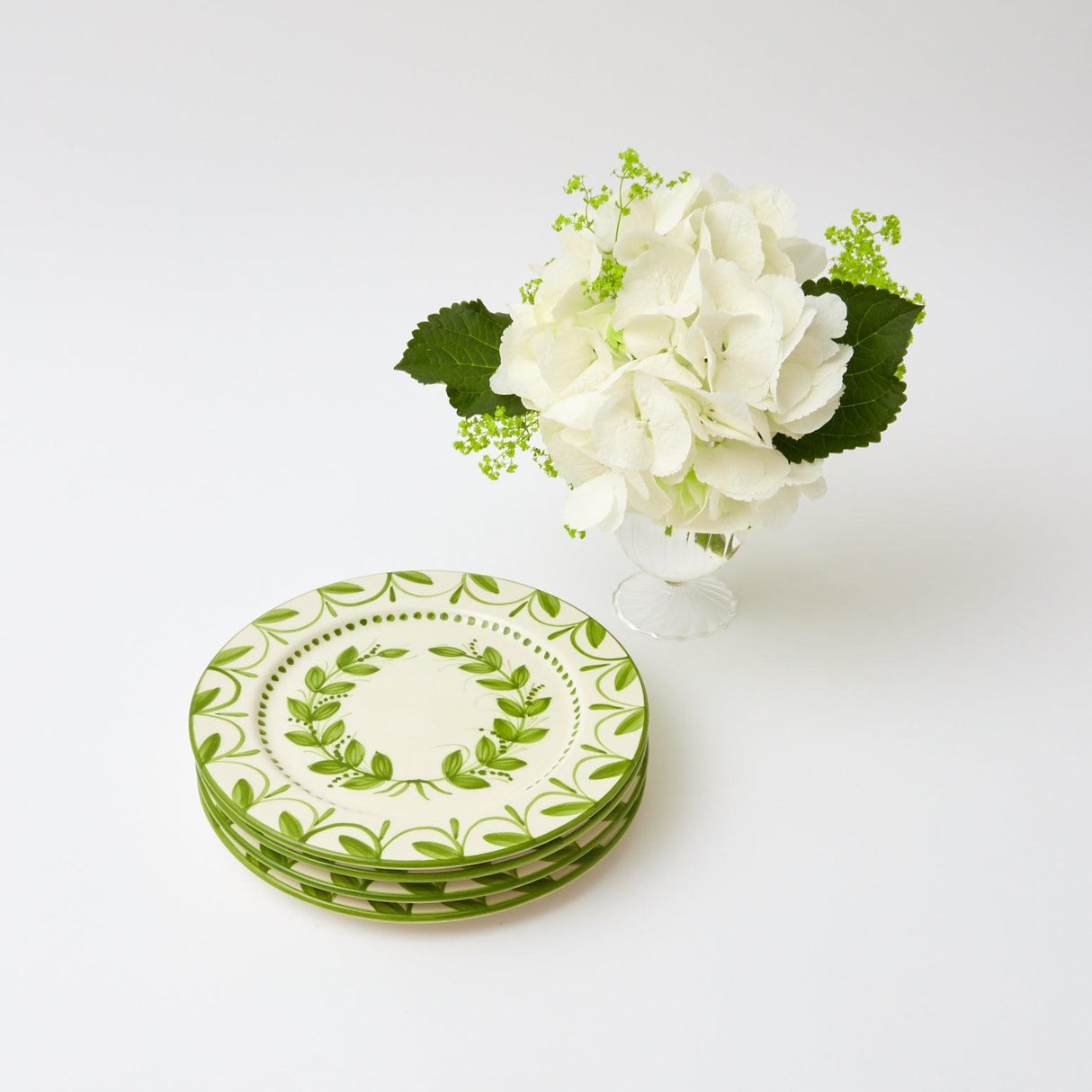 Green Garland Starter Plates (Set of 4)