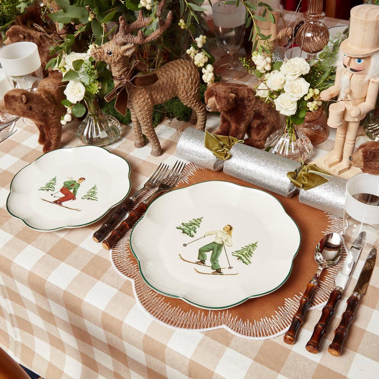 Heidi & Hans Skier Dinner Plate  (Set of 4)