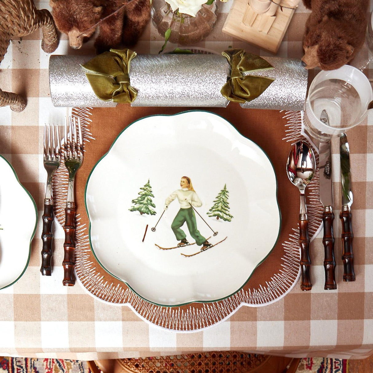 Heidi & Hans Skier Dinner Plate  (Set of 4)