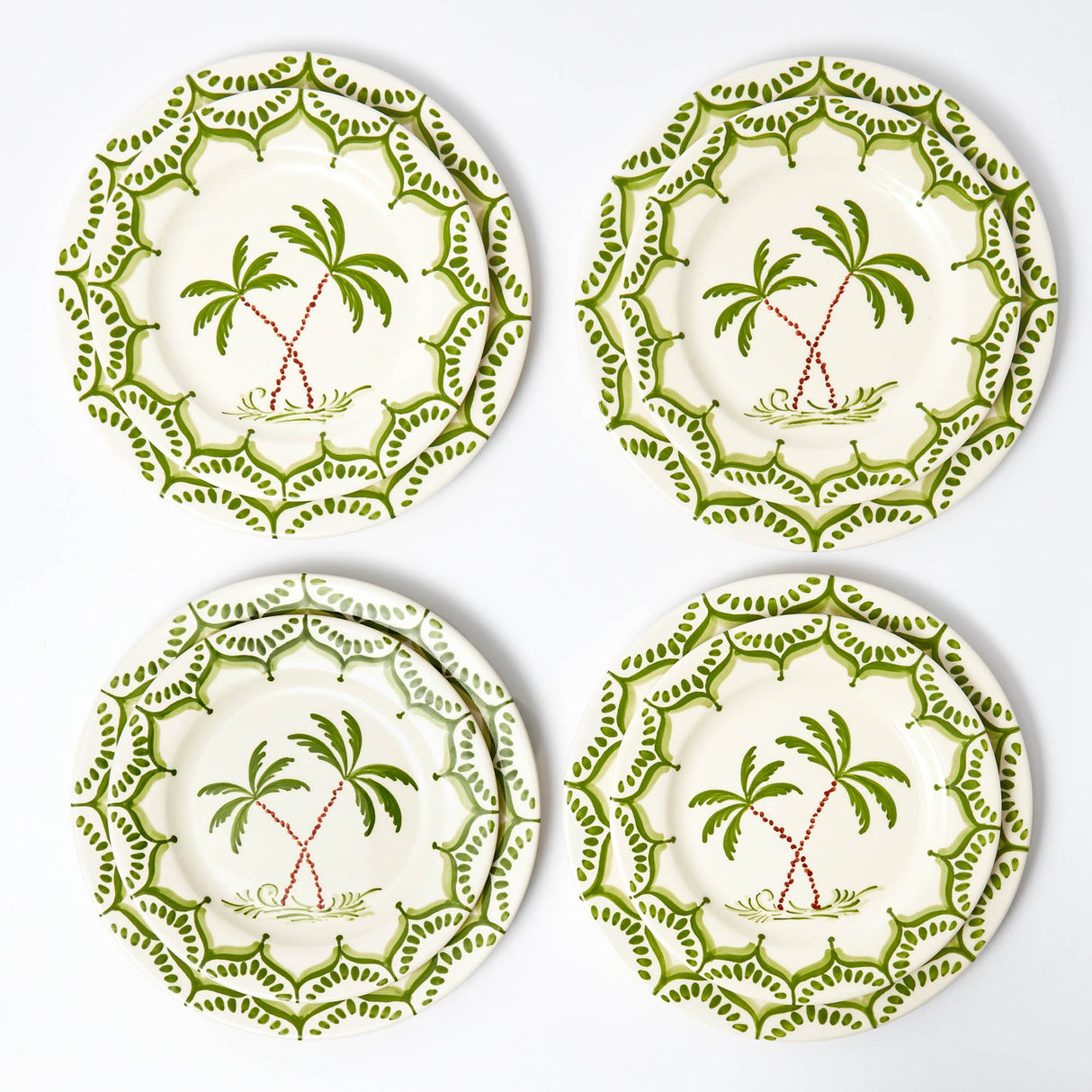 Jardin de Palmier Dinner & Starter Plates (Set of 8)