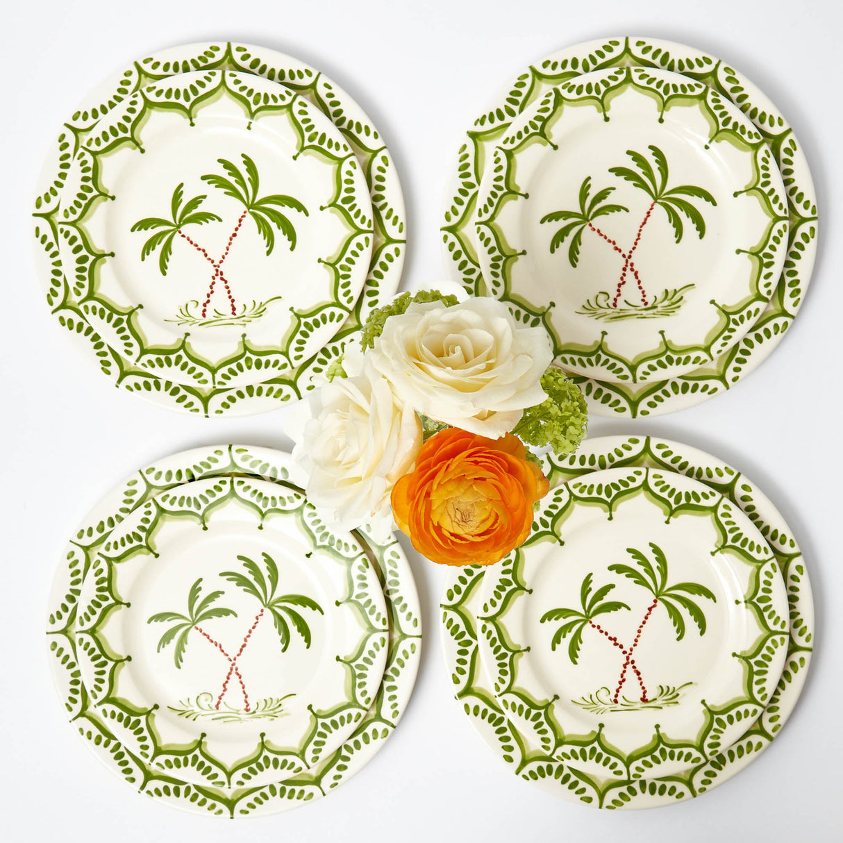 Jardin de Palmier Dinner & Starter Plates (Set of 8)