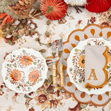 Autumn Flowers Starter Plates (Set of 4)