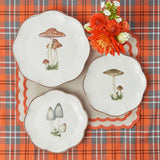 Scalloped Mushroom Starter Plates (Set of 4)