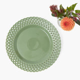 Sage Basketweave Dinner Plates (Set of 4)