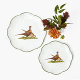 Scalloped Pheasant Dinner Plates (Set of 4)