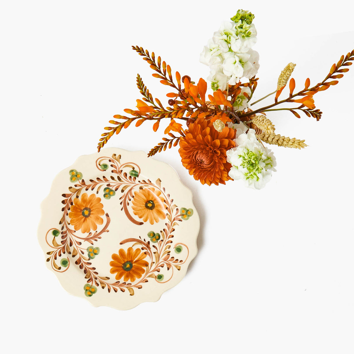 Autumn Flowers Starter Plates (Set of 4)