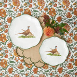 Scalloped Pheasant Dinner & Starter Plates (Set of 8)