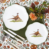 Scalloped Pheasant Starter Plates (Set of 4)