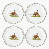 Scalloped Pheasant Starter Plates (Set of 4)