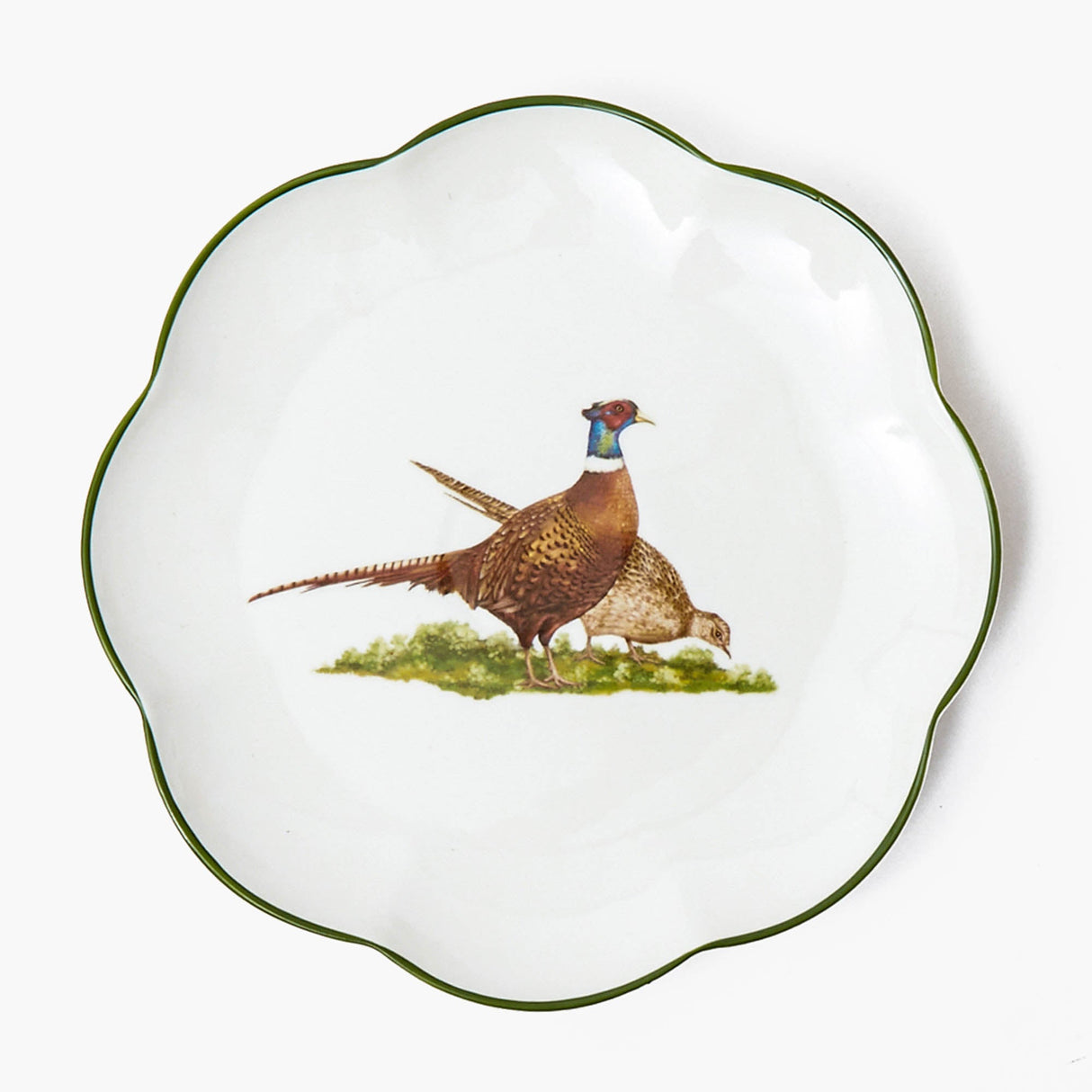 Scalloped Pheasant Starter Plates (Set of 4)