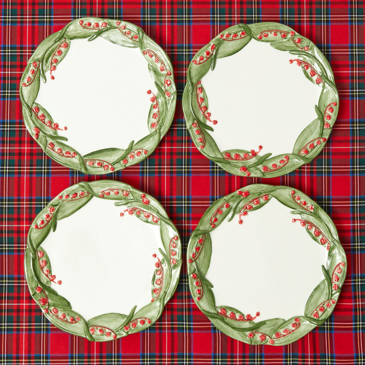 Red Berry Dinner Plates (Set of 4)